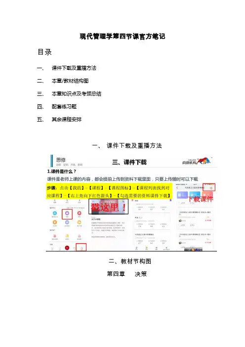 现代管理学精讲4官方笔记