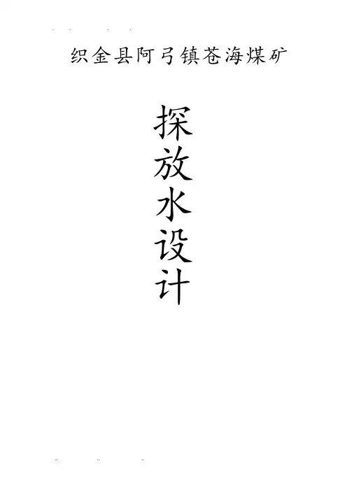 苍海煤矿探放水设计说明