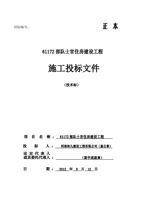 标书封面-技术明标