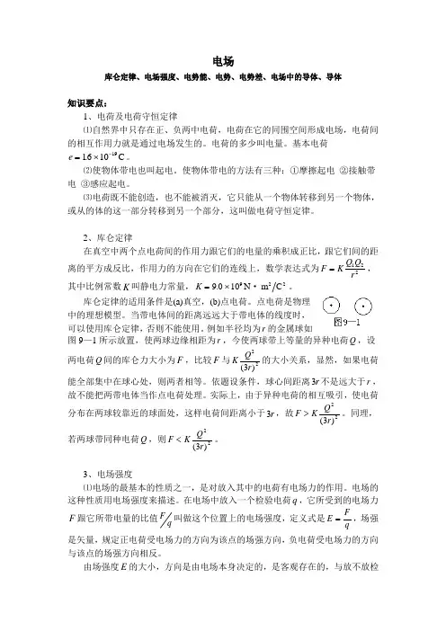 高二物理知识点总结