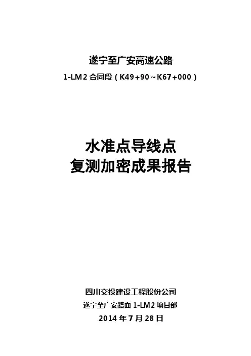 导线点复测报告
