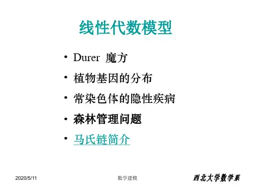 数学建模案例分析第三章 线性代数模型