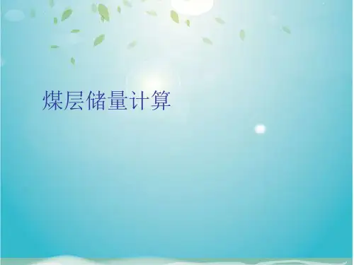 煤层储量计算