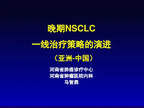 马智勇晚期NSCLC一线治疗策略的演进 11