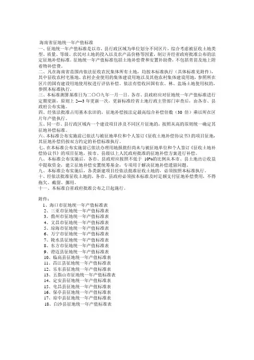 琼府2009年41号文