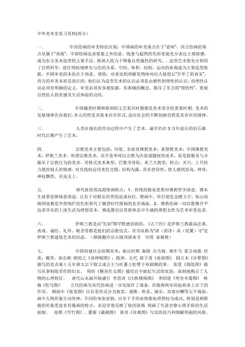中外美术史复习资料