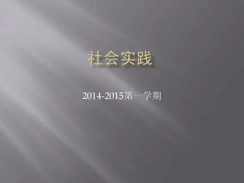 毛概社会实践