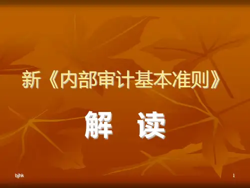 最新新《内部审计基本准则》