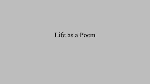 重大版高中英语必修10:Life as a Poem