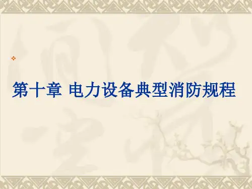 第十章 电力设备典型消防规程PPT课件