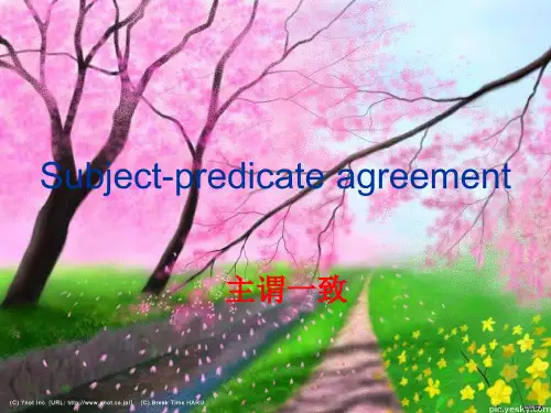 Subject-predicate agreement