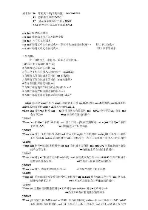 TIPTOP 成本计算逻辑axcp500DECODING