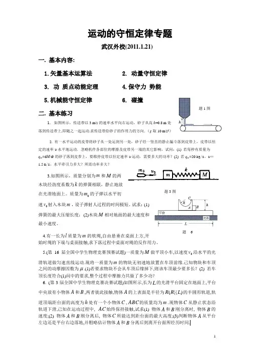 运动的守恒定律专题