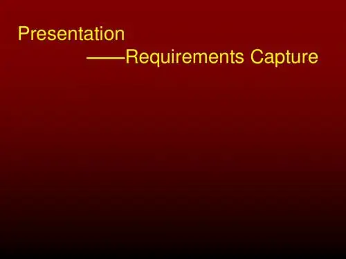Requirements Caputre