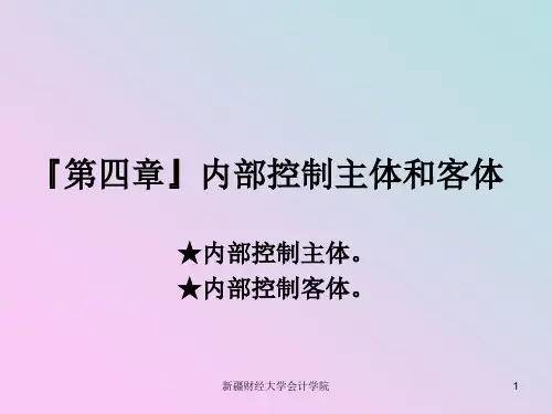 第四章 内部控制主体和客体
