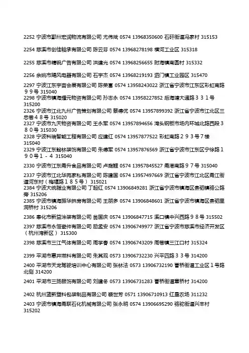 企业家电话