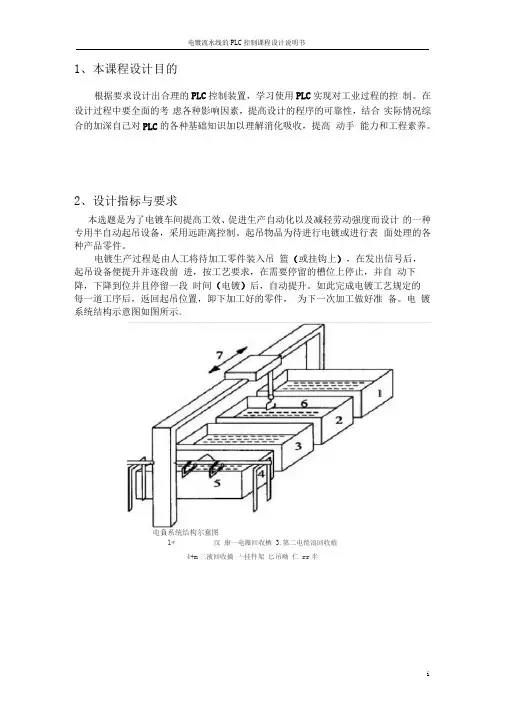 电镀流水线的PLC课程设计