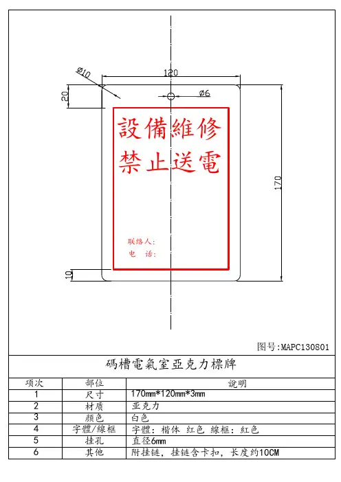 亚克力标牌