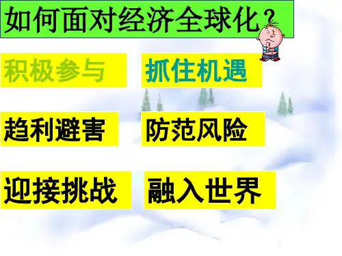 (推荐)高中政治《积极参与国际竞争与合作》课件新人教版必修