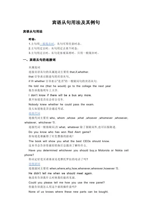 英语语法(宾语从句)