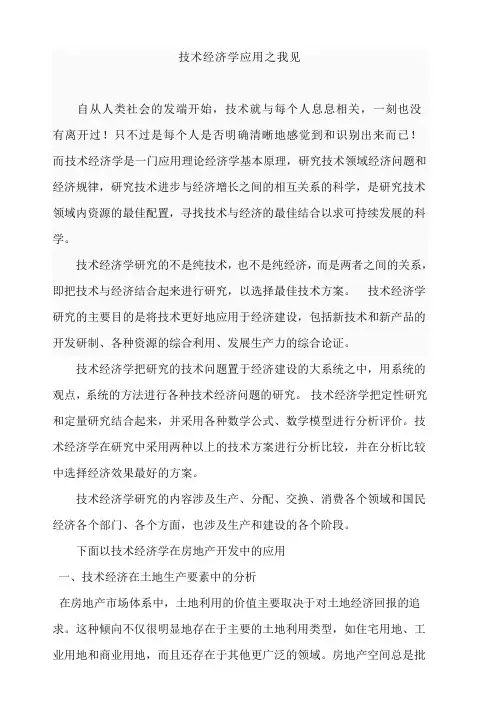 技术经济学应用