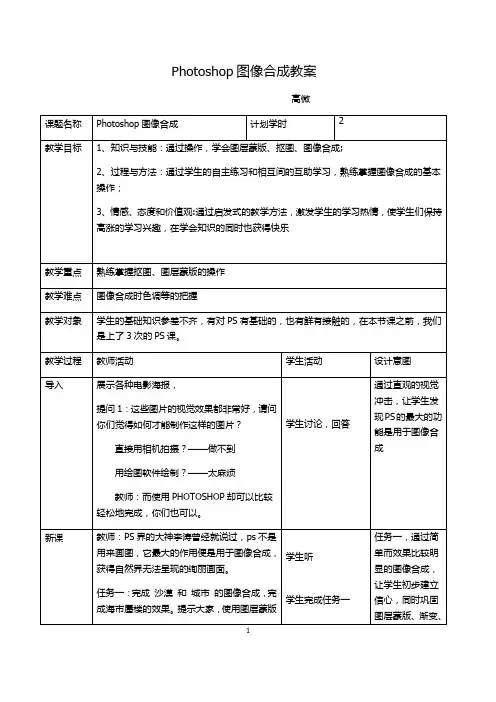 Photoshop图像合成教案