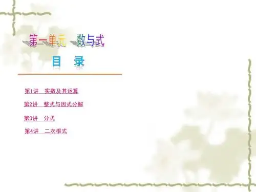 2013中考数学复习数与式课件