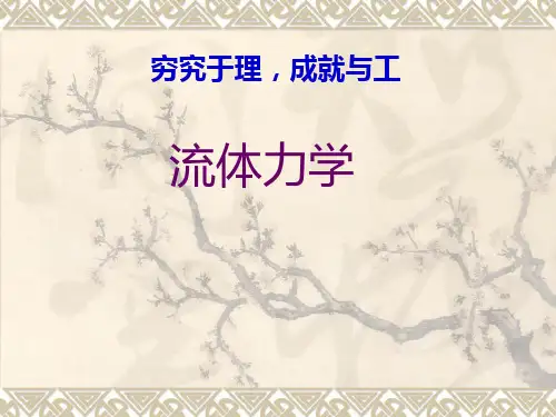流体力学 第五章 孔口管嘴管路流动(第一次)