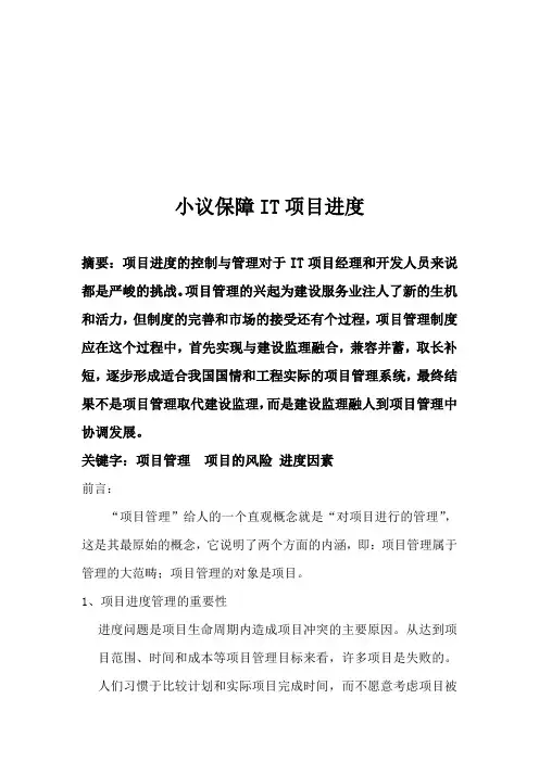 it项目管理
