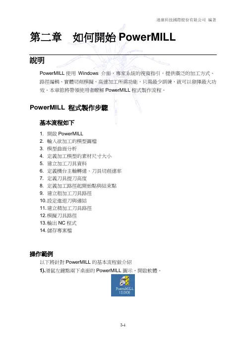 02.如何开始PowerMILL-v10
