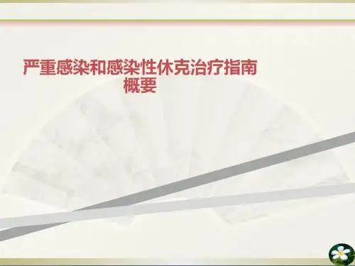 严重感染和感染性休克治疗指南概要