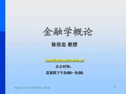 北大光华金融学课件_第一课