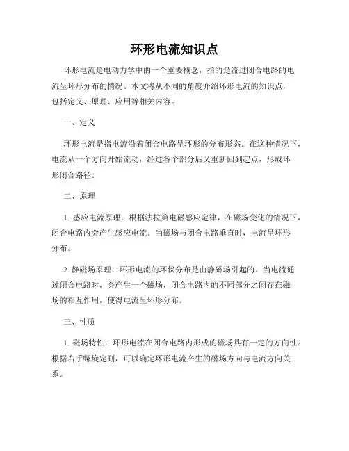 环形电流知识点