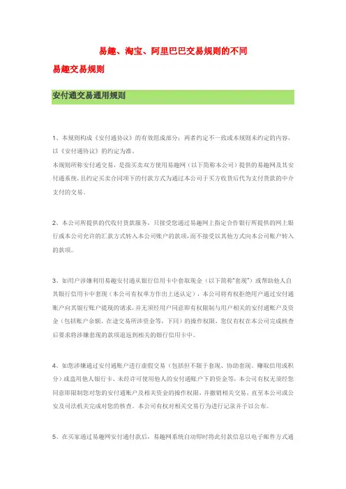 电子商务交易规则