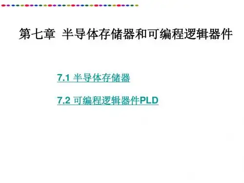 第7章 半导体存储器和可编程逻辑器件