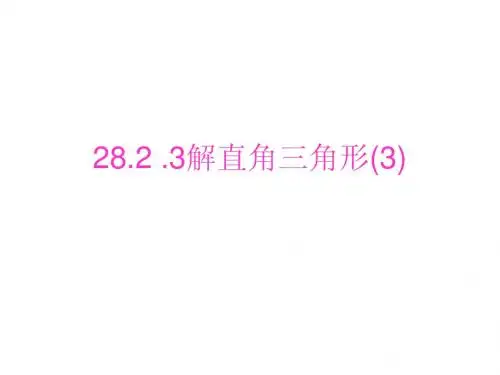 解直角三角形(第3课时)