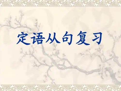 定语从句复习