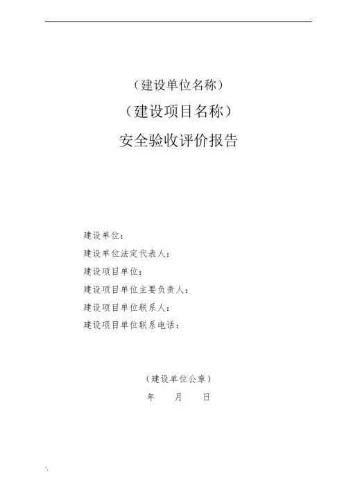 安全验收评价报告 (2)