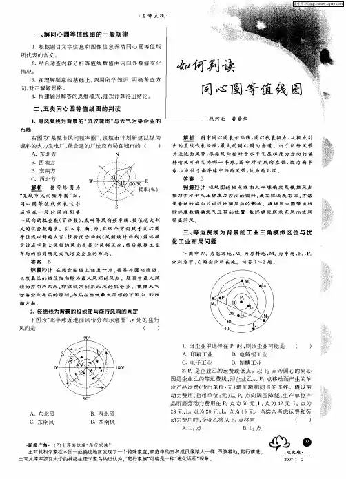 如何判读同心圆等值线图