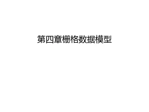 第四章栅格数据模型教程文件