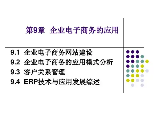 电子商务基础第9章 PPT课件