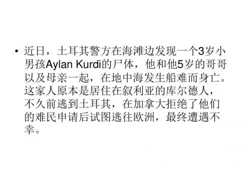 珍爱和平—一个三岁男孩死亡的震撼