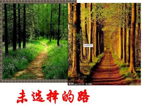 未选择的路·简洁·半课时_课件