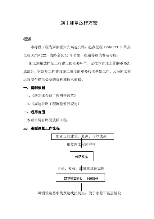 施工测量放样方案
