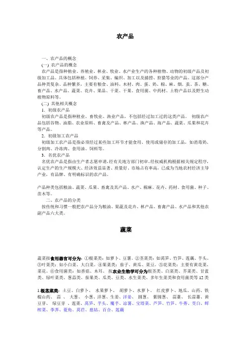 蔬菜分类 2