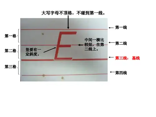 英文字母书写规范及笔顺