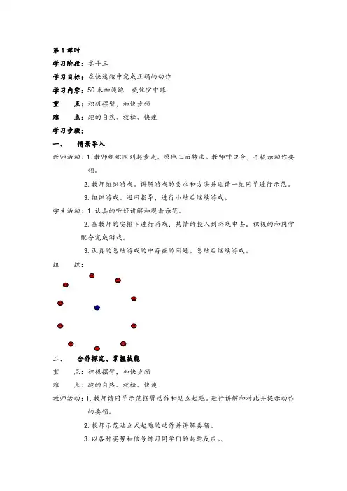 新课标小学五年级下册体育教案-全册