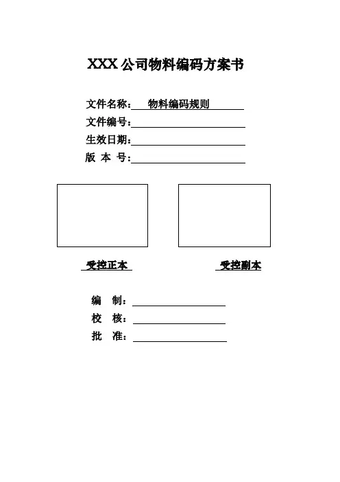 物料编码范例
