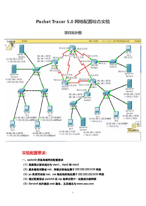 中小型网络方案设备配置实训项目
