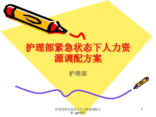 护理部紧急状态下人力资源调配方案 ppt课件